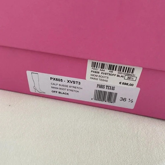 Paris Texas Mama black Suede Boots 36 1/2 - WITH DAST BAG - Picture 5 of 9